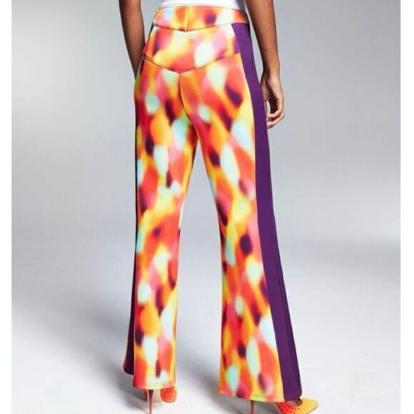 Misa Hylton For INC International Concepts Scuba Printed Pants Retro Women Small - Picture 2 of 11